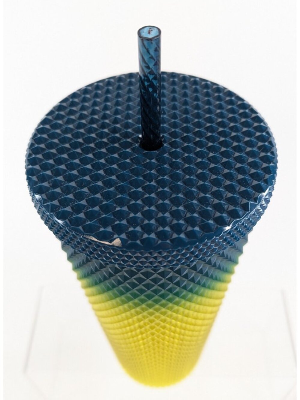 Starbucks Fall 2023 Gradient Tumbler - Lemon Yellow Blue Studded Venti 24oz Cold - Picture 5 of 7